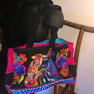 Laurel Birch bag with cat and dog print